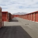 row of Airport landing storage units