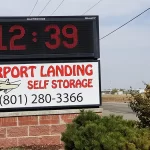 Airport Landing Self Storage roadside sign